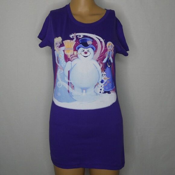 Teefury Frozen Elsa Anna Olaf T Shirt Frosty Tee S - Picture 2 of 5
